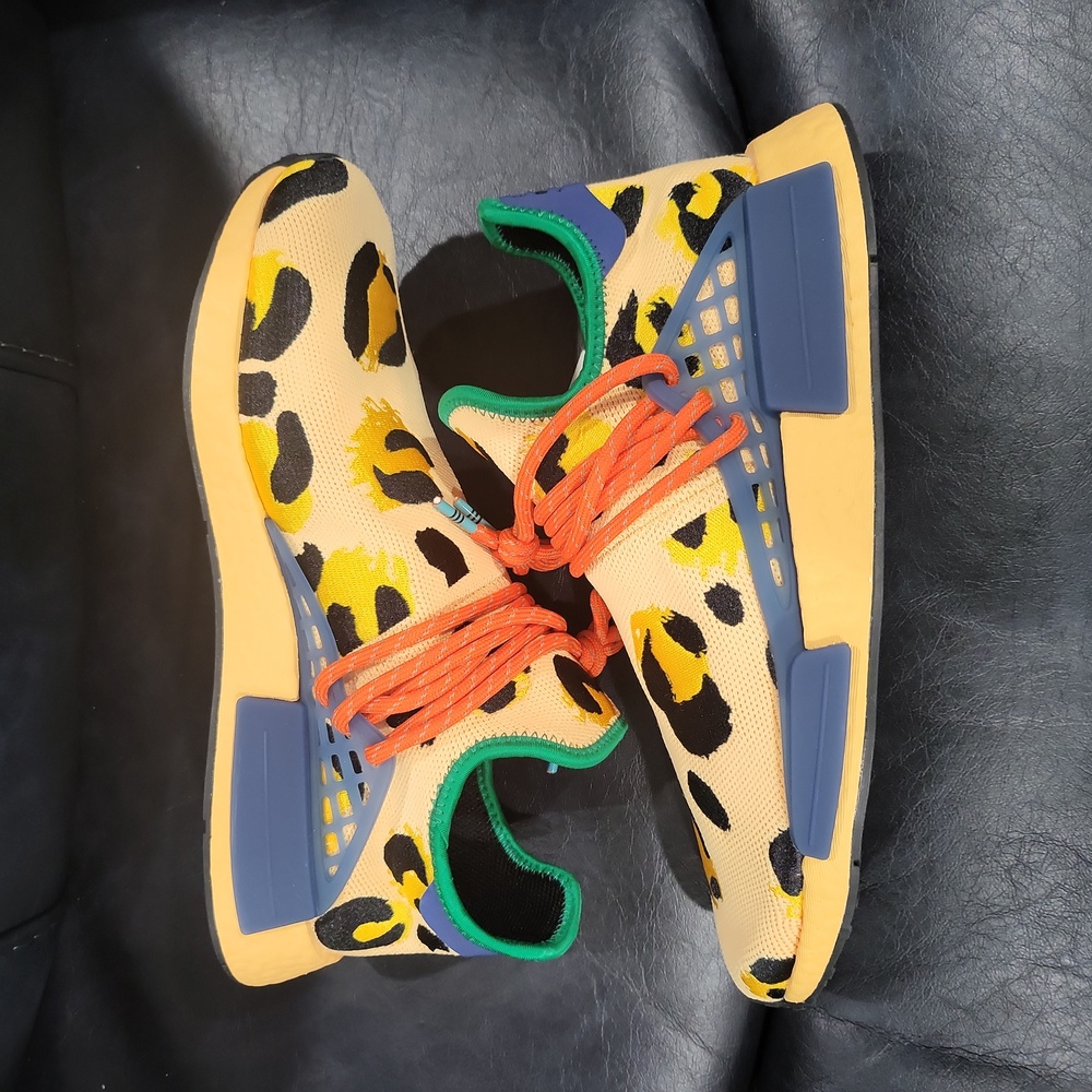 Adidas Pharrell NMD Human Race "Animal Print - Pulse Amber" - Picture 4 of 13